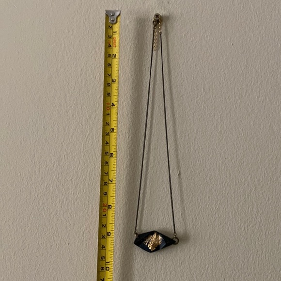 Vintage Black and Gold Stamped Necklace - Picture 3 of 3